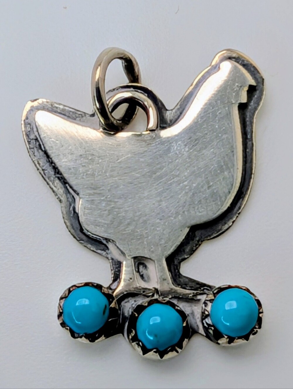 Chicken Pendant Kingman Turquoise S925 Sterling Silver